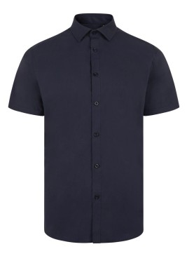 Camisa Stretch cuello italiano y manga corta Velilla 405016S
