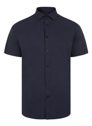 Camisa Stretch cuello italiano y manga corta Velilla 405016S