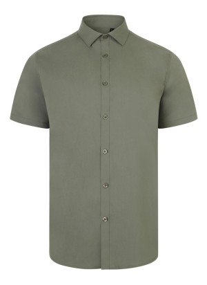 Camisa Stretch cuello italiano y manga corta Velilla 405016S