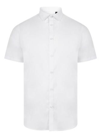Camisa Stretch cuello italiano y manga corta Velilla 405016S