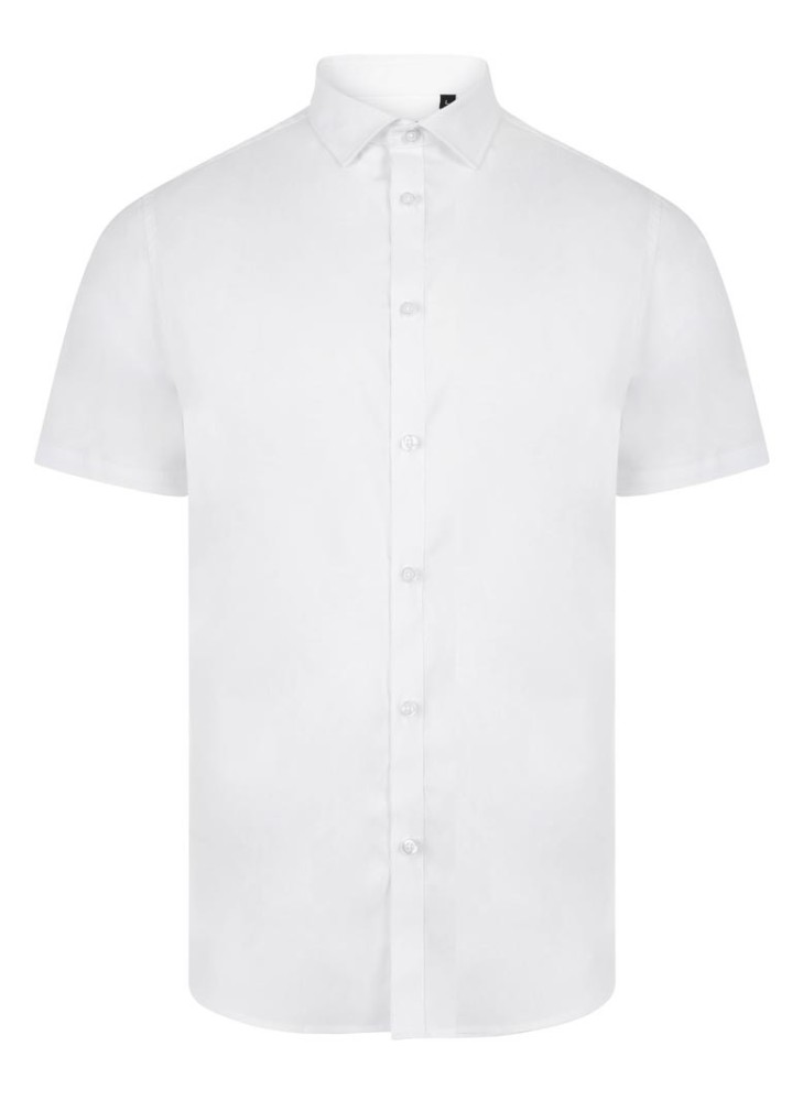 Camisa Stretch cuello italiano y manga corta Velilla 405016S