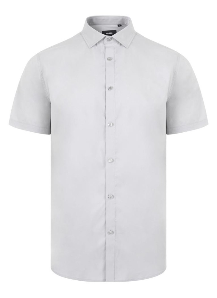 Camisa Stretch cuello italiano y manga corta Velilla 405016S