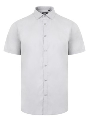 Camisa Stretch cuello italiano y manga corta Velilla 405016S