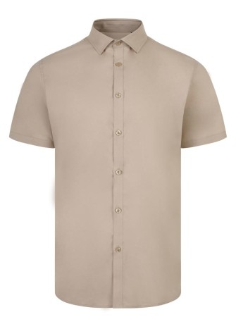 Camisa Stretch cuello italiano y manga corta Velilla 405016S