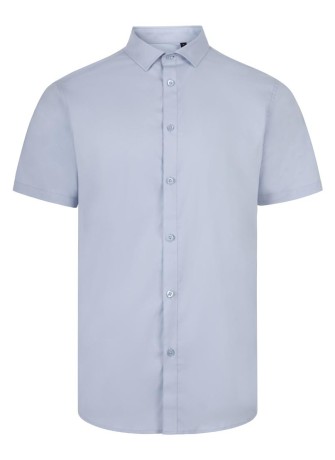 Camisa Stretch cuello italiano y manga corta Velilla 405016S