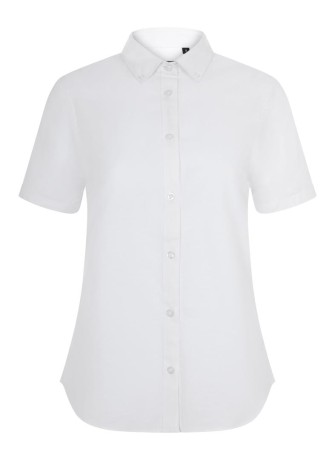 Camisa de trabajo oxford stretch mujer manga corta Velilla 405025S Blanca