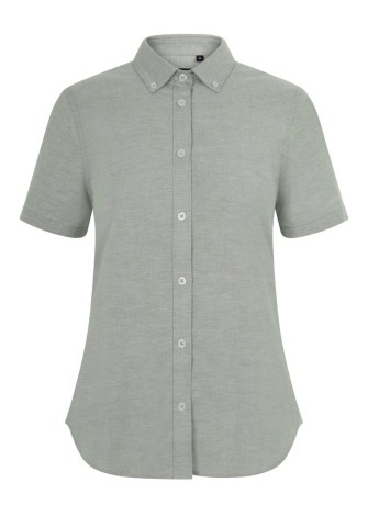 Camisa trabajo oxford stretch mujer manga corta Velilla 405025S Verde oliva