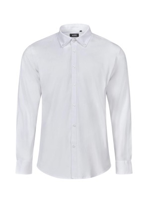 Camisa camarero oxford stretch manga larga Velilla 405004S Blanca