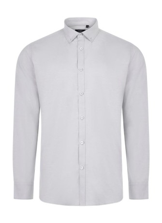 Camisa camarero oxford stretch manga larga Velilla 405004S Gris Hielo