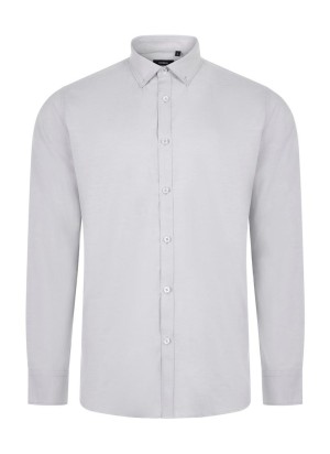Camisa camarero oxford stretch manga larga Velilla 405004S Gris Hielo