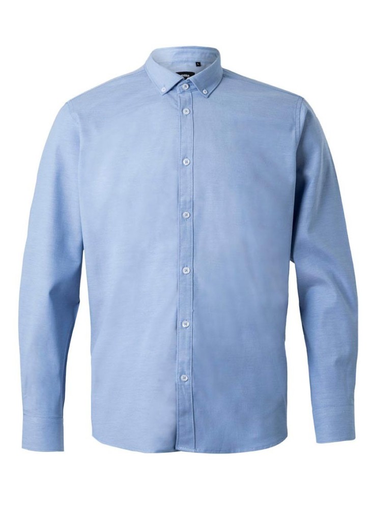 Camisa camarero oxford stretch manga larga Velilla 405004S Celeste