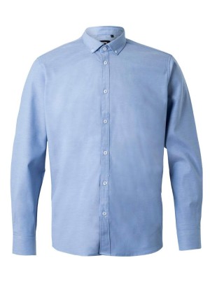Camisa camarero oxford stretch manga larga Velilla 405004S Celeste