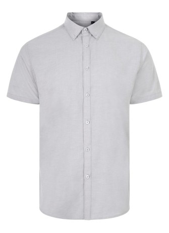 Camisa de trabajo noxford stretch manga corta Velilla 405024S Gris hielo