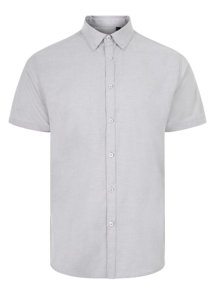 Camisa de trabajo noxford stretch manga corta Velilla 405024S Gris hielo