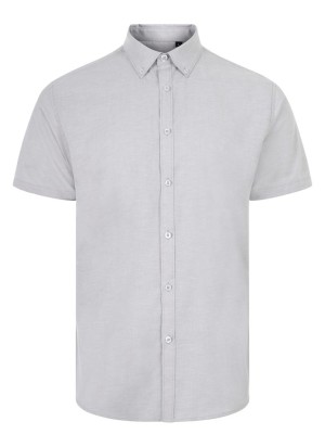 Camisa de trabajo noxford stretch manga corta Velilla 405024S Gris hielo