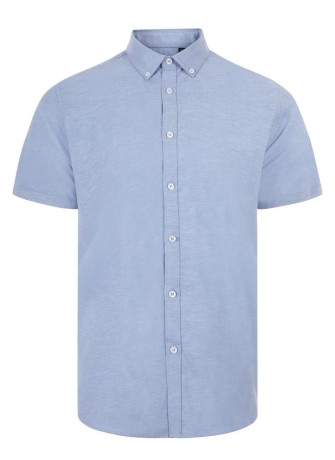 Camisa de trabajo oxford stretch manga corta Velilla 405024S Celeste