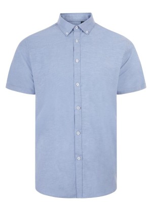 Camisa de trabajo oxford stretch manga corta Velilla 405024S Celeste