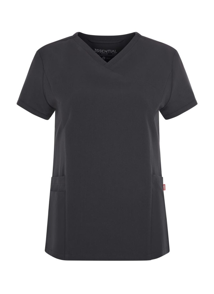 Camisola Sanitaria Stretch manga corta Mujer Velilla 535221S Gris oscuro