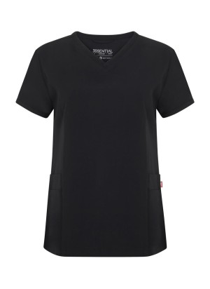 Camisola Sanitaria Stretch manga corta Mujer Velilla 535221S Negra