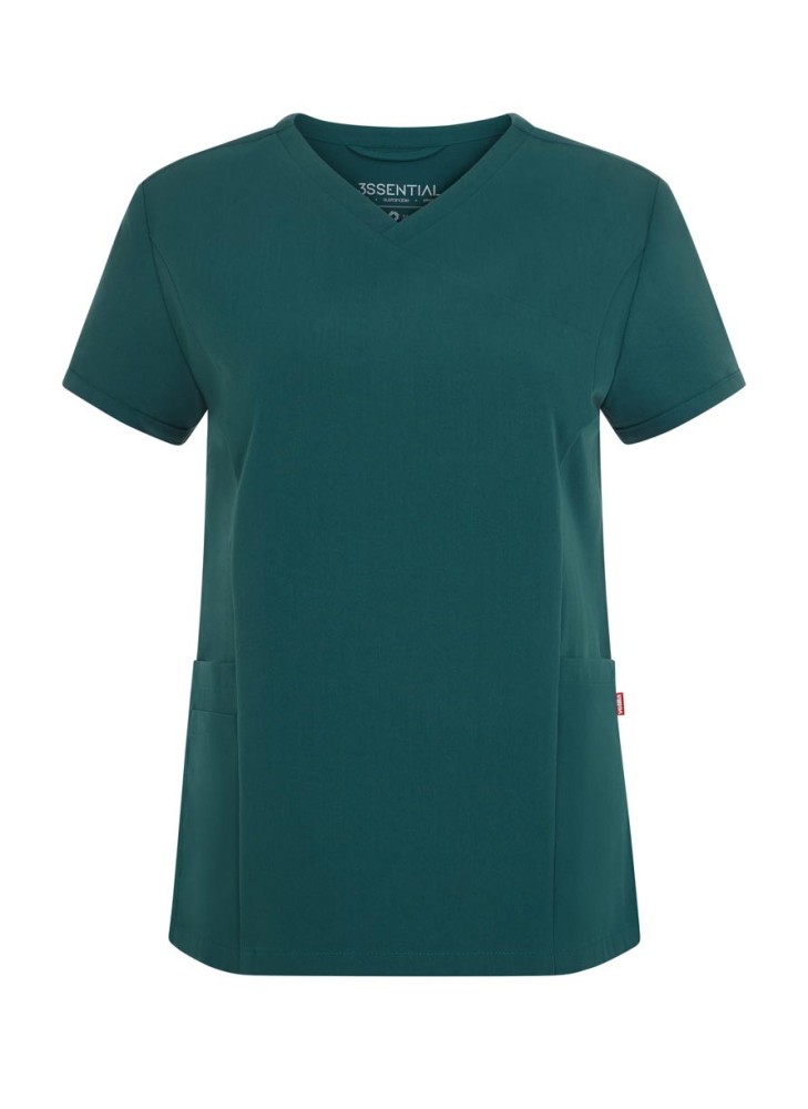 Camisola sanitaria Stretch manga corta Mujer Velilla 535221S Verde jungla