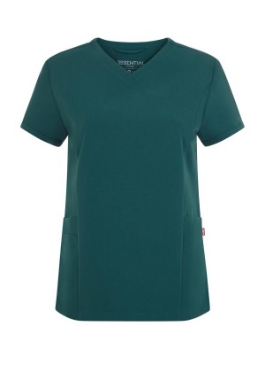 Camisola sanitaria Stretch manga corta Mujer Velilla 535221S Verde jungla
