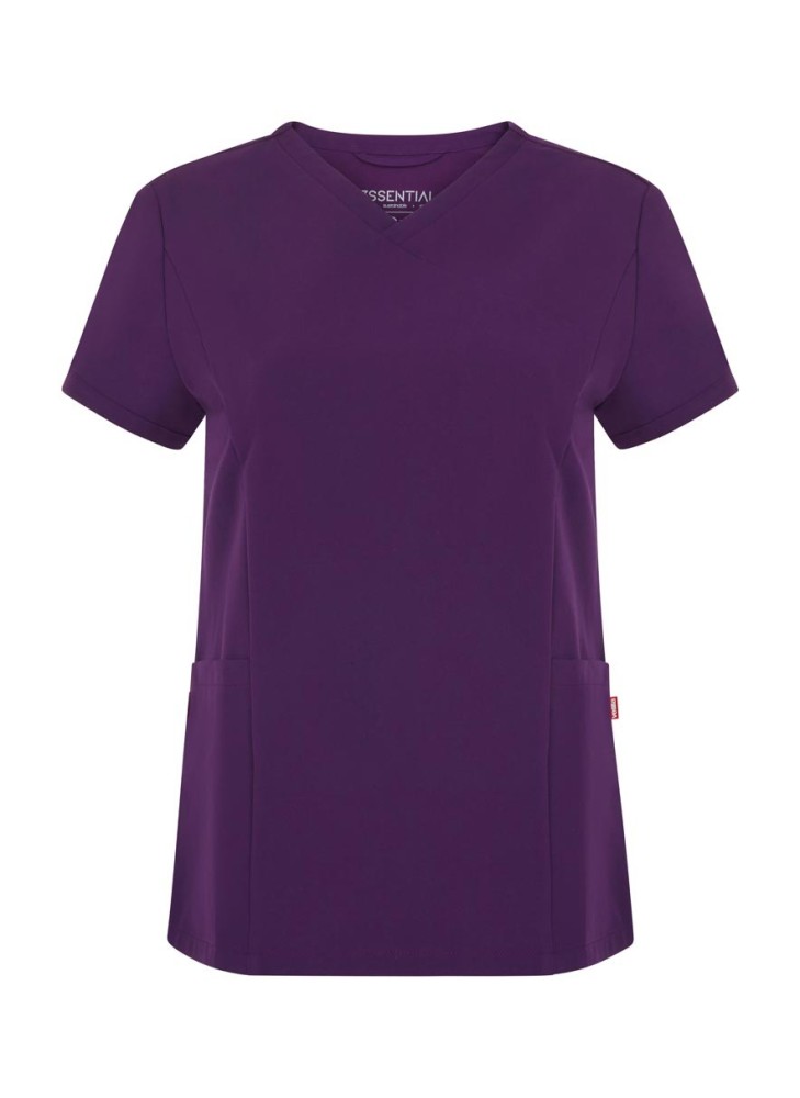 Camisola sanitaria Stretch manga corta Mujer Velilla 535221S Ciruela
