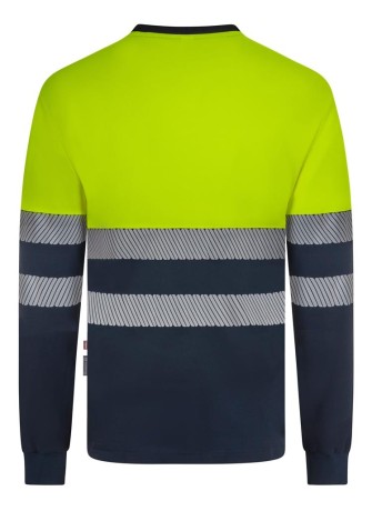 Camiseta alta visibilidad bicolor algodón ecológico manga larga Velilla 305619
