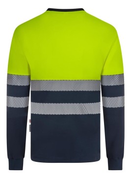 Camiseta alta visibilidad bicolor algodón ecológico manga larga Velilla 305619