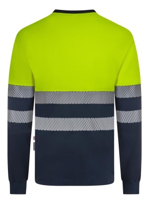 Camiseta alta visibilidad bicolor algodón ecológico manga larga Velilla 305619