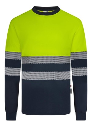Camiseta alta visibilidad bicolor algodón ecológico manga larga Velilla 305619