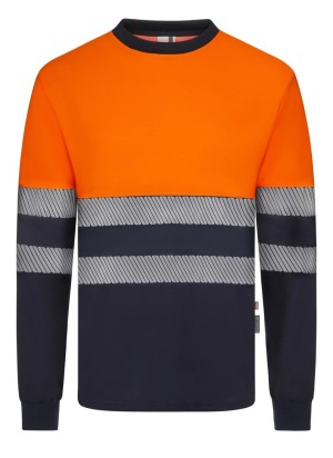 Camiseta alta visibilidad bicolor algodón ecológico manga larga Velilla 305619