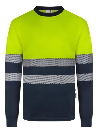Camiseta reflectante bicolor reciclada manga larga Velilla 305635