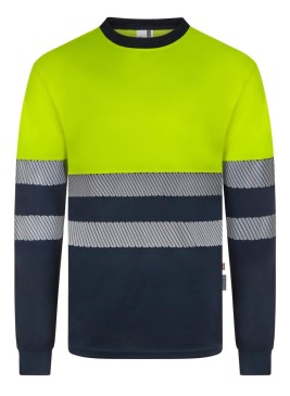Camiseta reflectante bicolor reciclada manga larga Velilla 305635