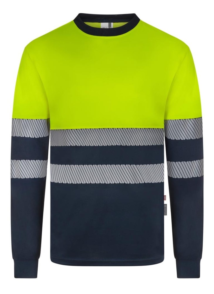 Camiseta reflectante bicolor reciclada manga larga Velilla 305635