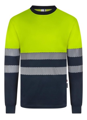 Camiseta reflectante bicolor reciclada manga larga Velilla 305635