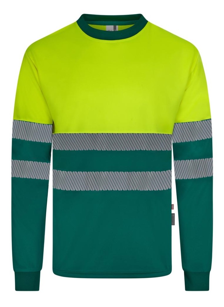 Camiseta reflectante bicolor reciclada manga larga Velilla 305635