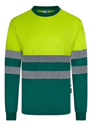 Camiseta reflectante bicolor reciclada manga larga Velilla 305635