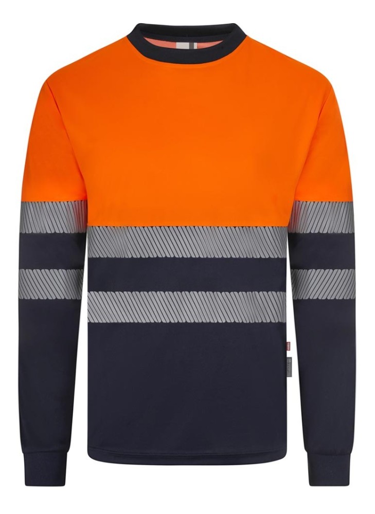 Camiseta reflectante bicolor reciclada manga larga Velilla 305635