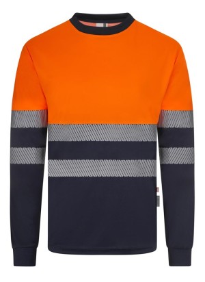 Camiseta reflectante bicolor reciclada manga larga Velilla 305635