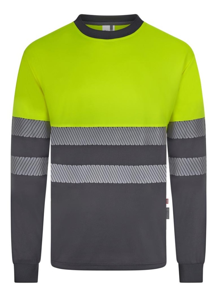 Camiseta reflectante bicolor reciclada manga larga Velilla 305635