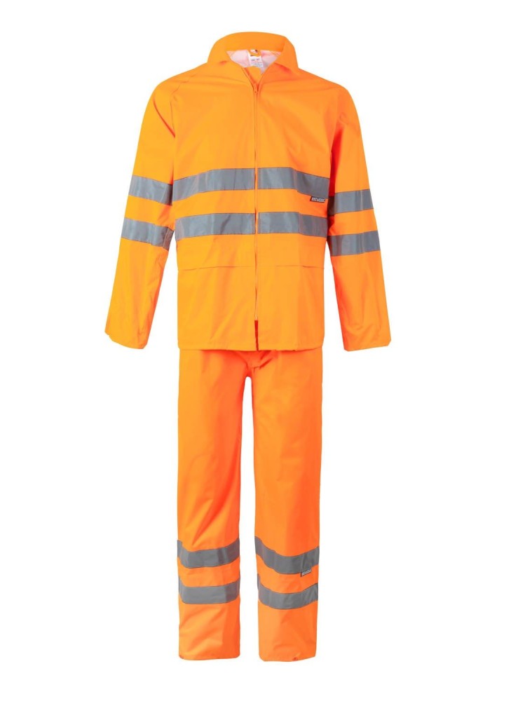 Traje de lluvia alta visibilidad Velilla 189 Naranja