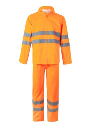 Traje de lluvia alta visibilidad Velilla 189 Naranja