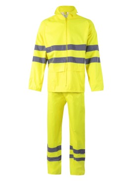 Traje de lluvia alta visibilidad Velilla 189 Amarillo