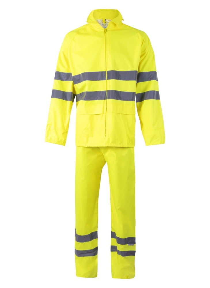 Traje de lluvia alta visibilidad Velilla 189 Amarillo