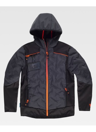 Chaqueta de trabajo workshell acolchada WF3020 Gris oscuro