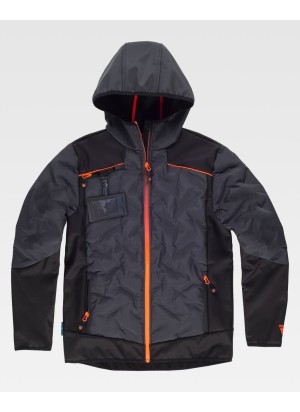 Chaqueta de trabajo workshell acolchada WF3020 Gris oscuro