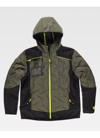 Chaqueta de trabajo workshell acolchada WF3020 Verde caza