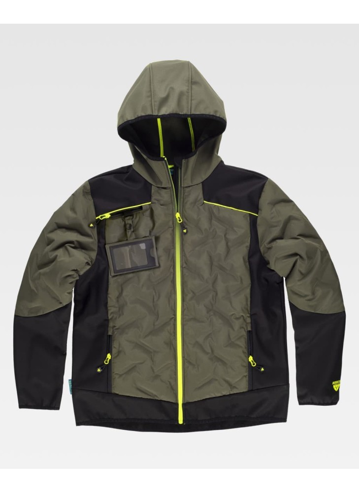 Chaqueta de trabajo workshell acolchada WF3020 Verde caza