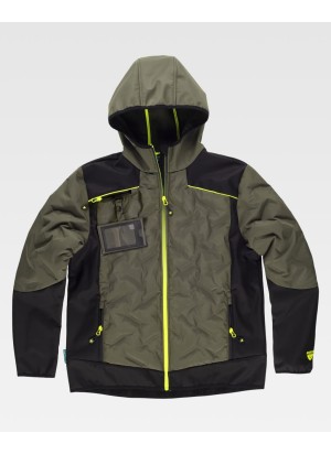 Chaqueta de trabajo workshell acolchada WF3020 Verde caza