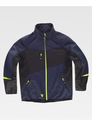 Chaqueta de trabajo Workshell cuello alto Workteam WF3040 Marino